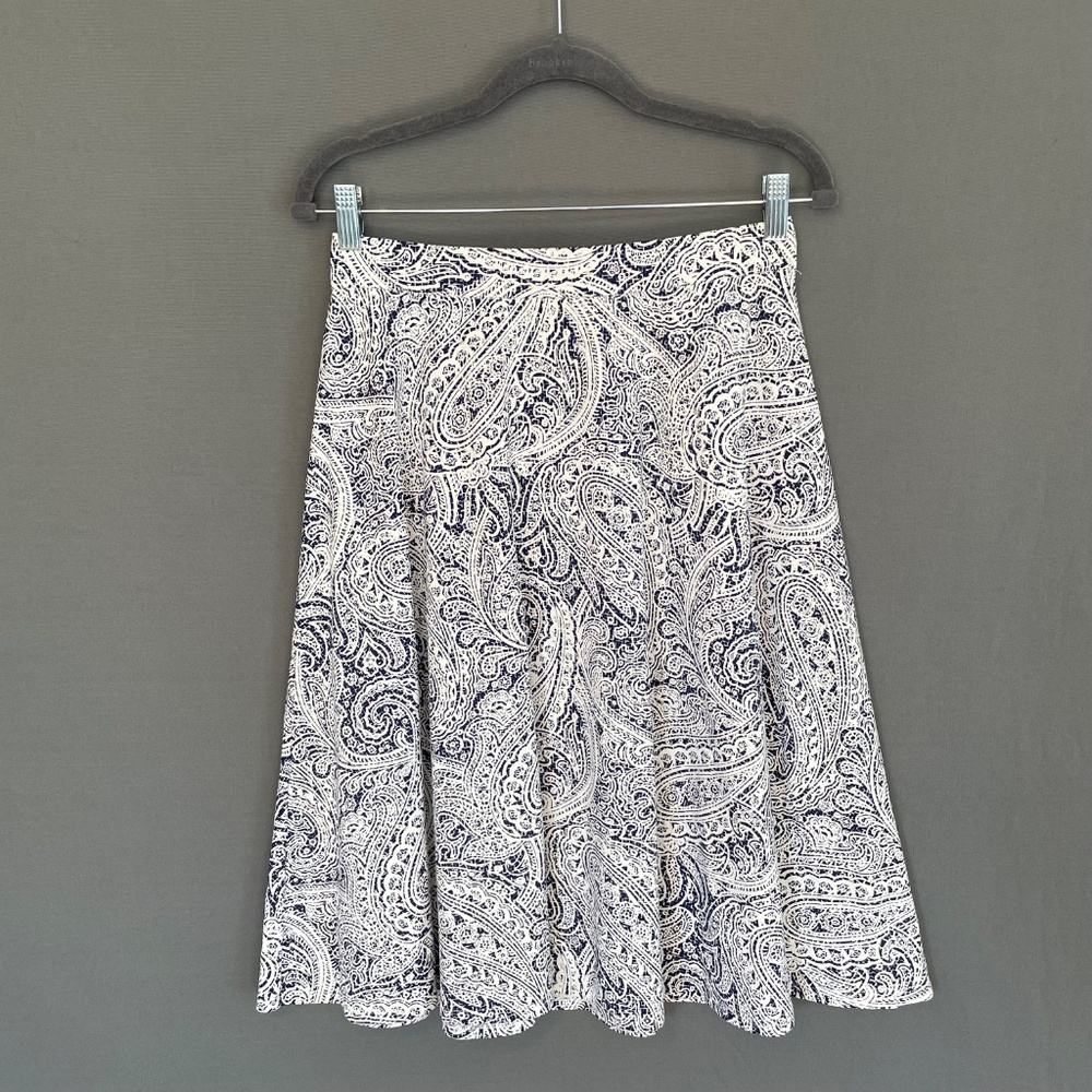 Mclaughlin Catalina Cloth A-Line Paisley Skirt Size Small
